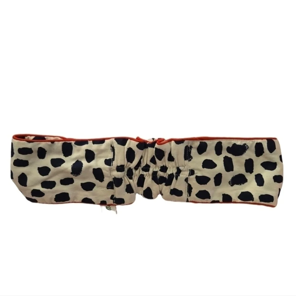NWT Aerie Black and White Spotted Soft Flannel Sleep Headband One Size